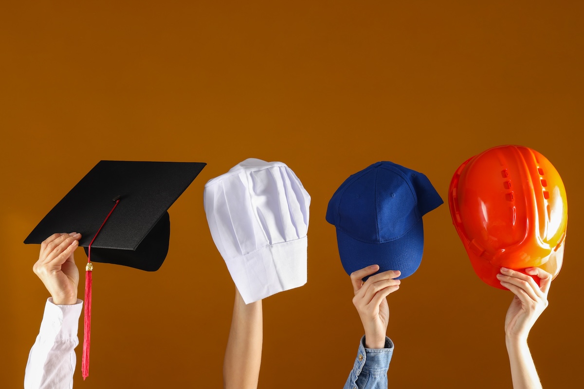 Comparing common education routes, including community college and trade school